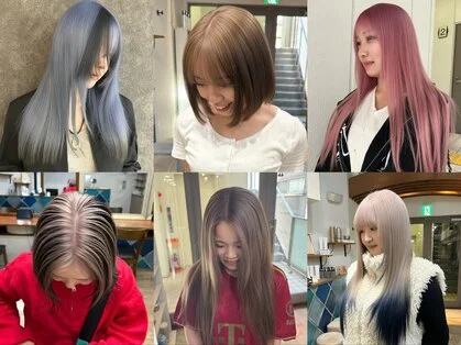 明るいベージュ系カラーで整えた肩下のレイヤーヘア